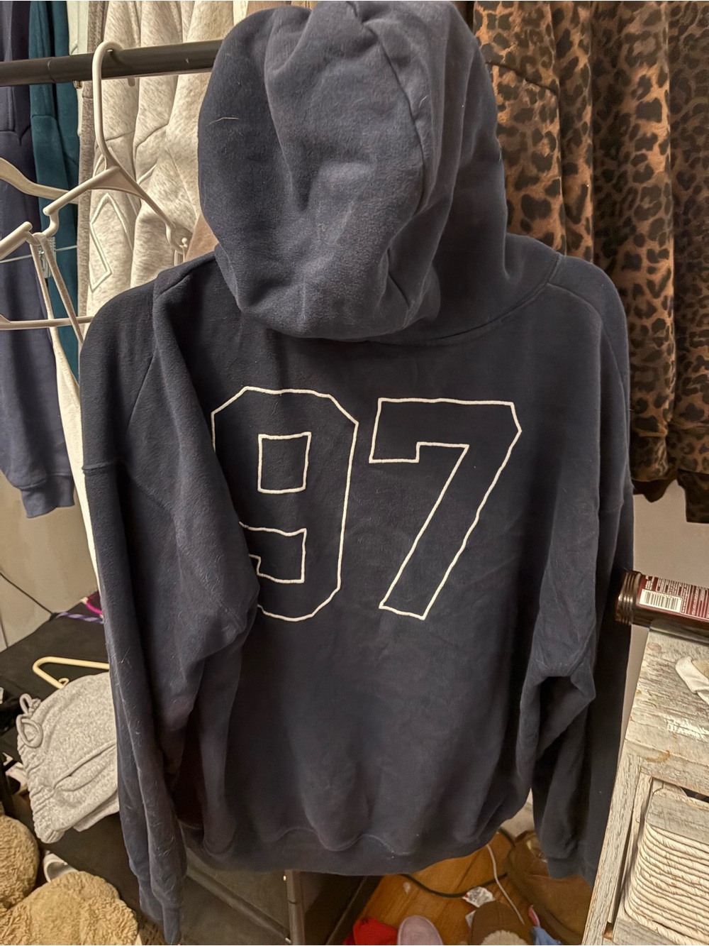 Navy Hollister Hoodie with '97 Graphic
